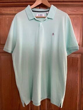 Original Penguin Men's Teal  Green Polo